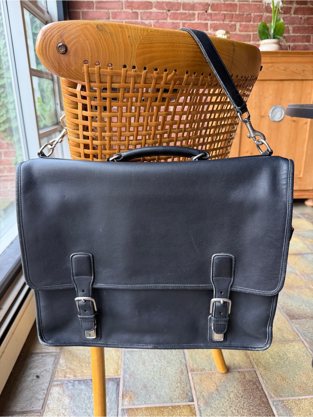 Vintage Coach Briefcase in Black
